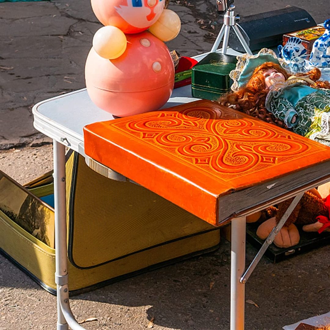 (Used) FORUP Folding Camping Table, 4 Ft Aluminum Folding Table with