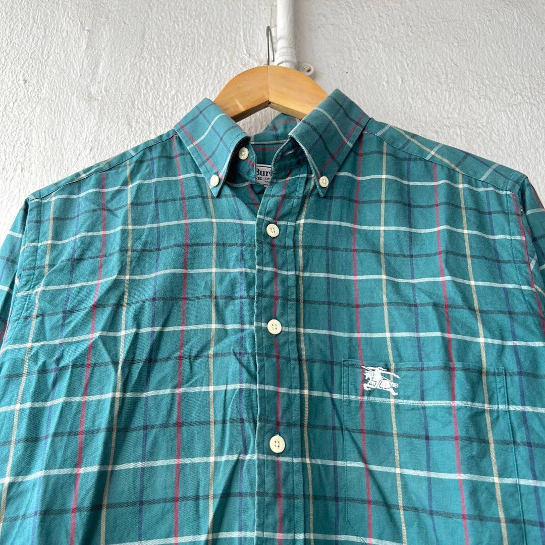 Vintage Burberry Nova Check Button Up Shirt, Men's Fashion, Tops & Sets,  Formal Shirts on Carousell