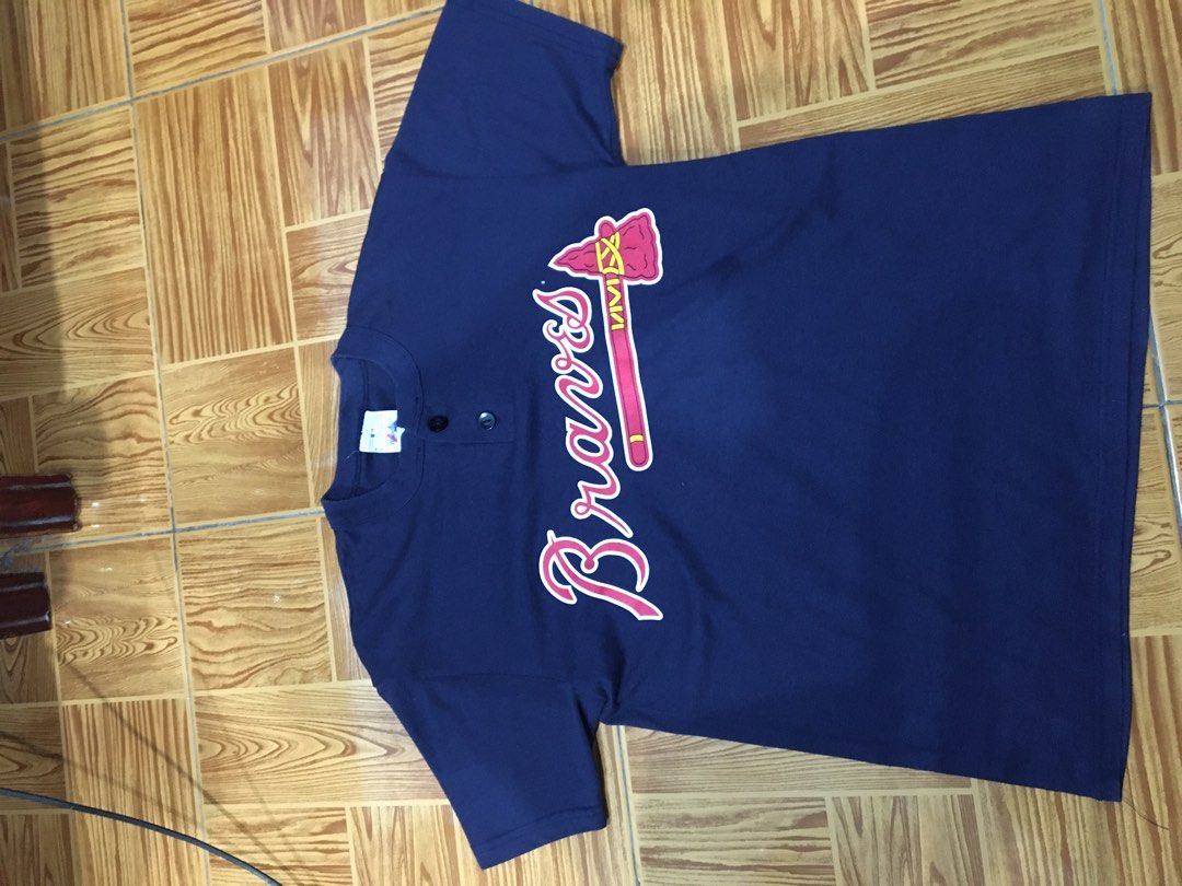 Vintage Majestic MLB Atlanta Braves- Baseball Shirt, Men's Fashion