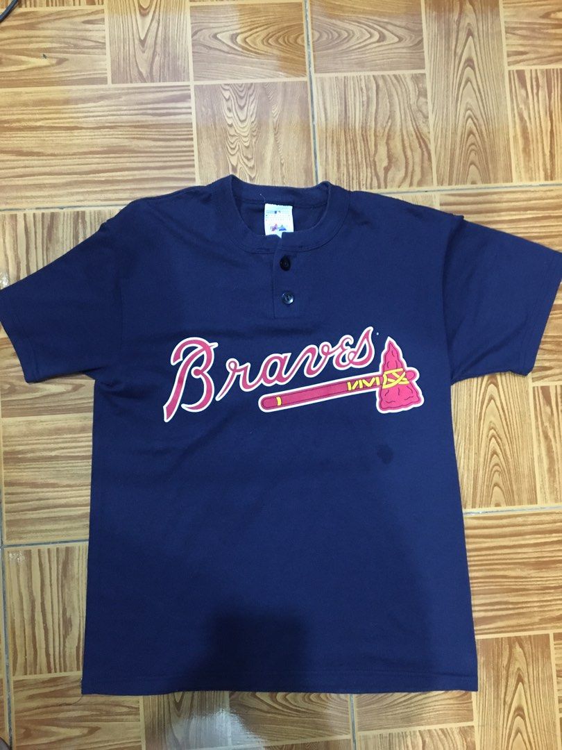 Men's Majestic Atlanta Braves light blue T-Shirt. Size M/L