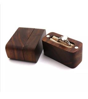 Walnut Wedding Proposal Ring Box