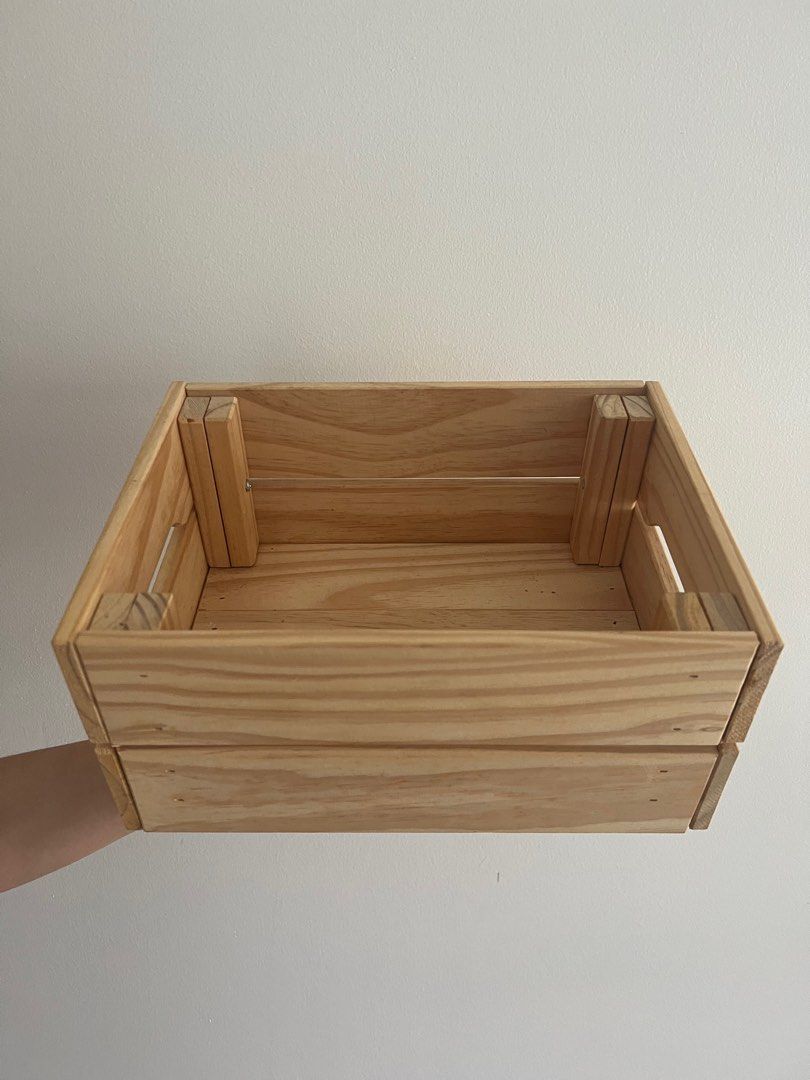 Wooden Crate IKEA, Furniture & Home Living, Home Improvement