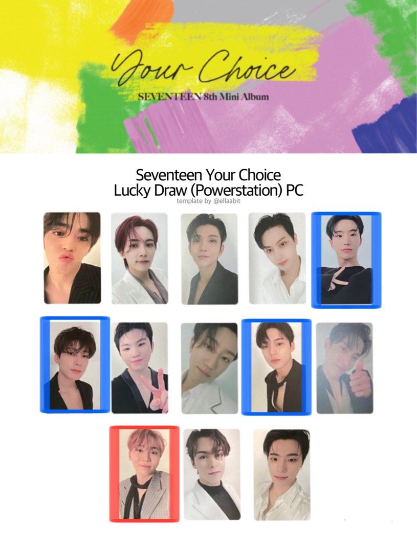 wtt/wts seventeen svt your choice round 1 powerstation lucky draw