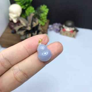 18k扣頭天然緬甸A玉紫葫蘆吊墜64234005079682110