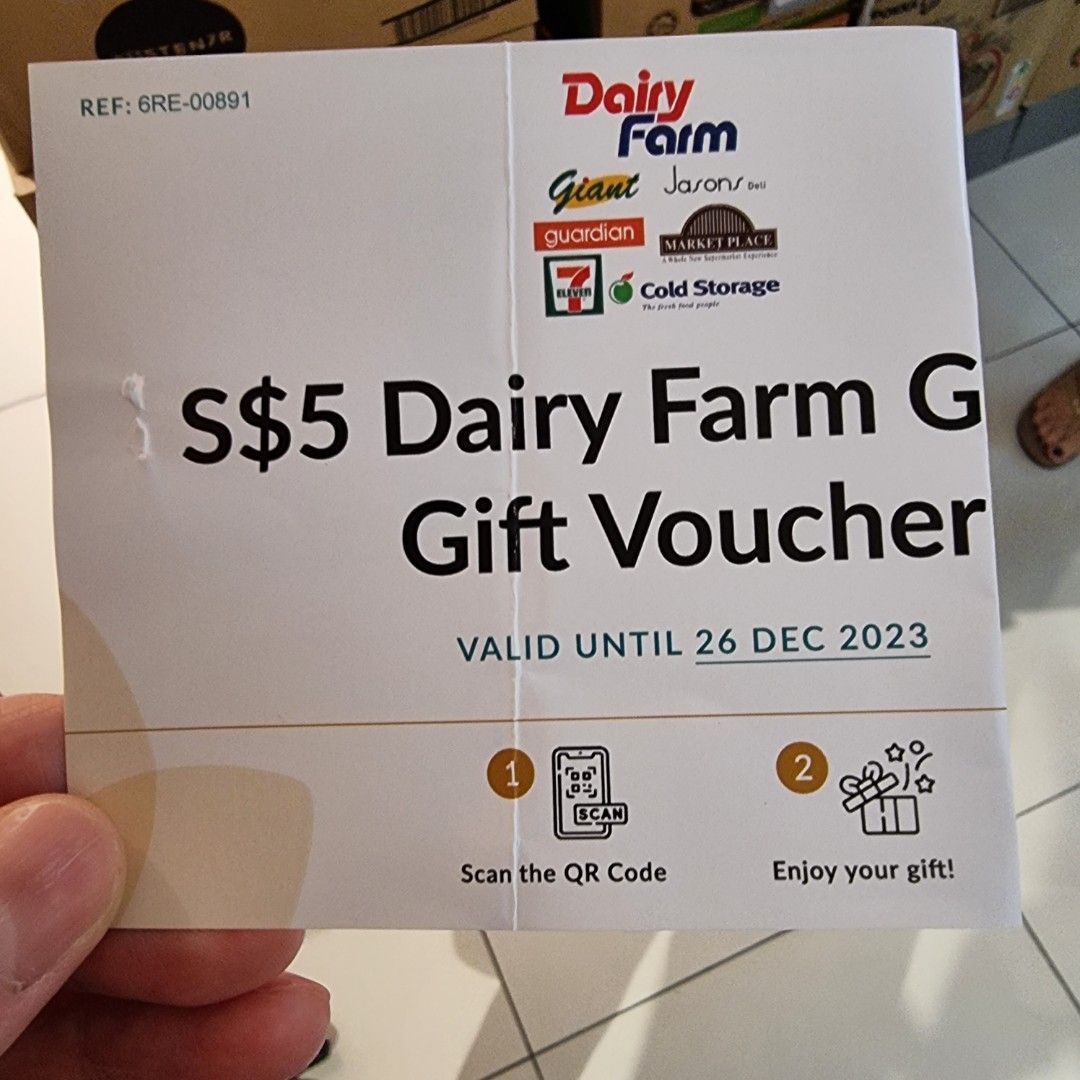 5 Dairy Farm Voucher, Tickets & Vouchers, Vouchers on Carousell