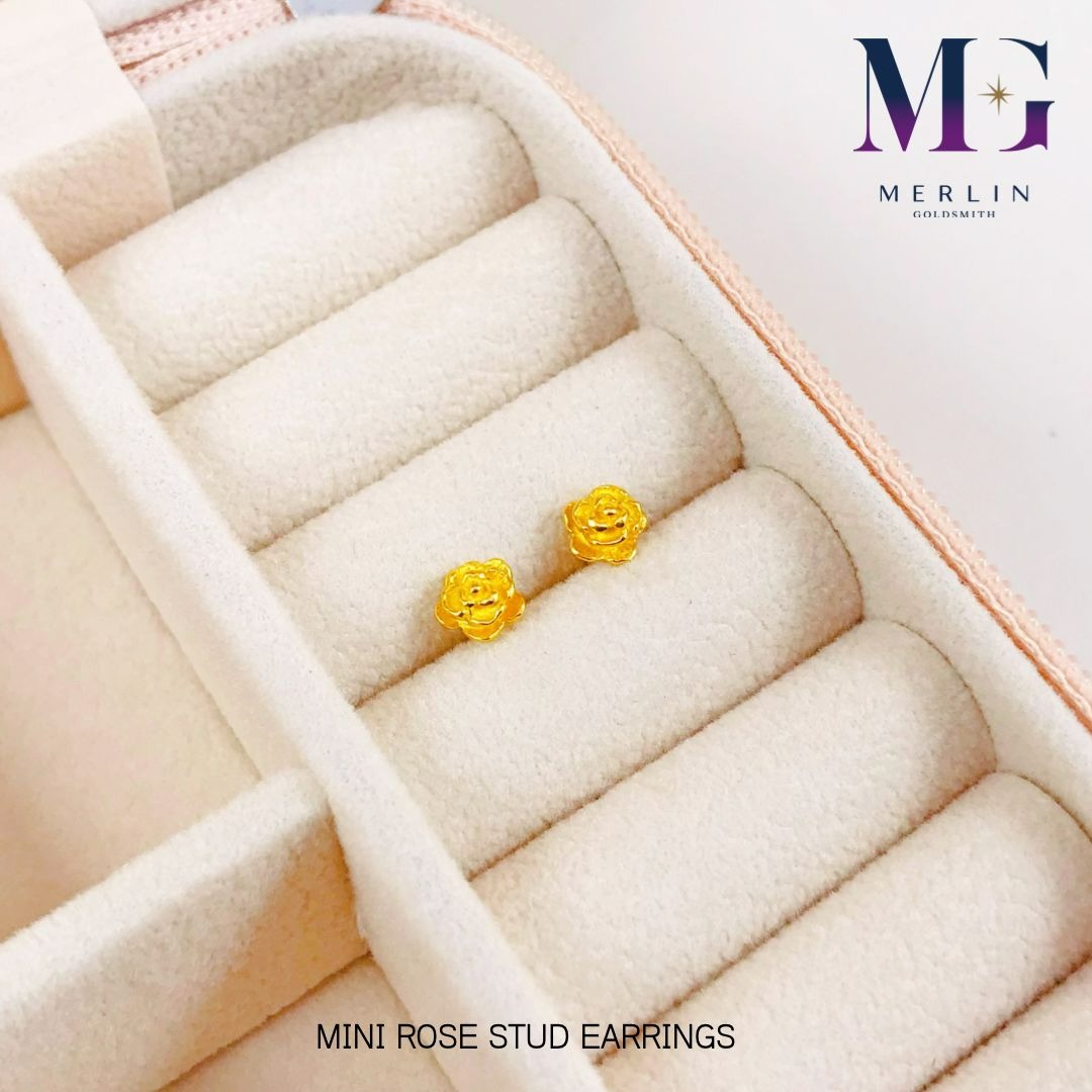 Mini Gold Rose Bouquet Studs main image 1