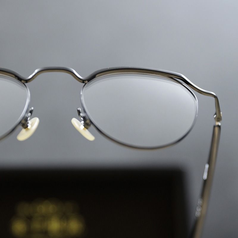 金子眼鏡 kv-49 丸眼鏡 シルバー - サングラス/メガネ