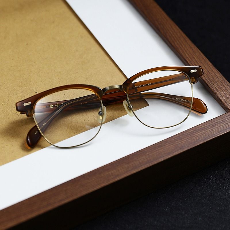 金子眼鏡, KV-131 BR, SIZE:54-21-155, 男裝, 手錶及配件, 眼鏡- Carousell