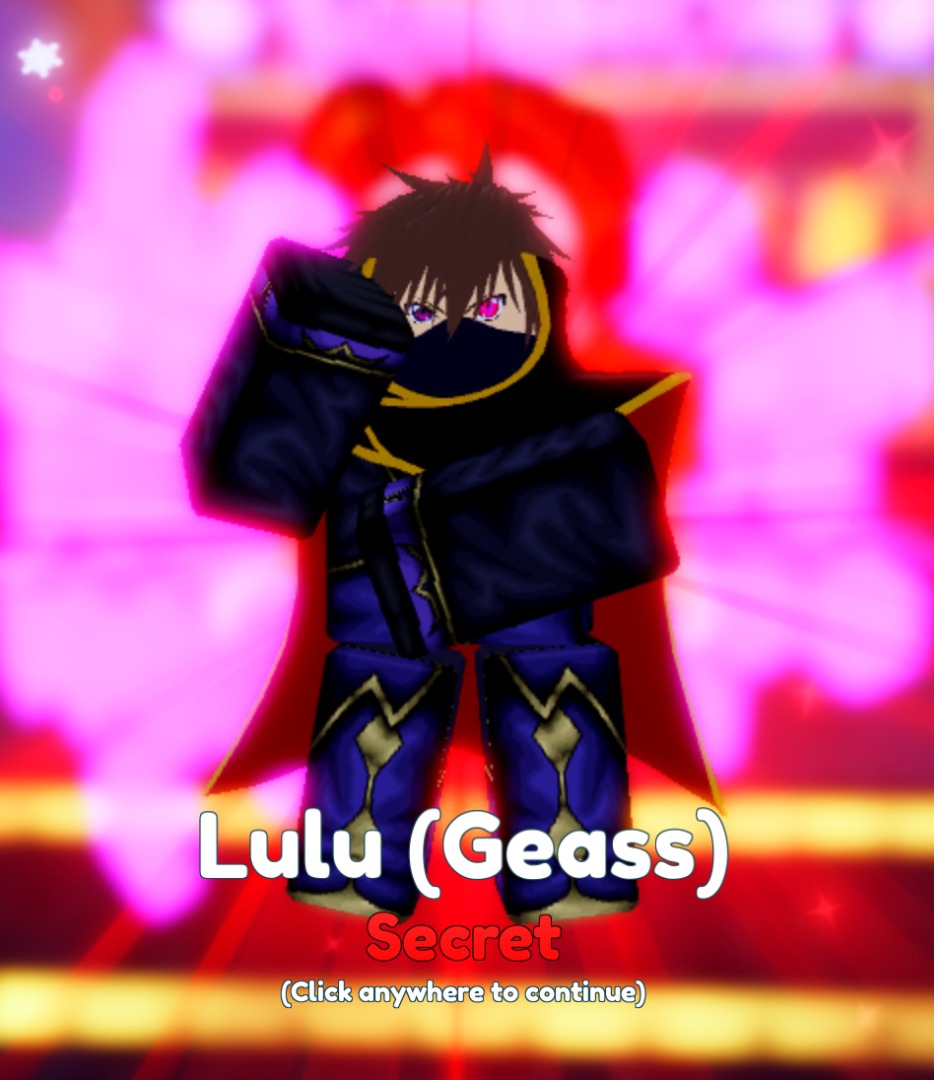 How to get the secret Lulu ( lelouch ) in anime adventures 