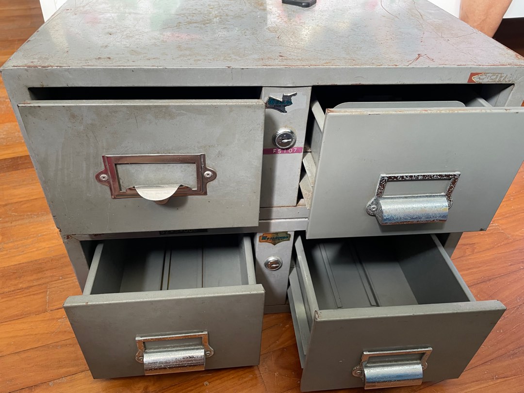 Antique library card storage Furniture & Home Living