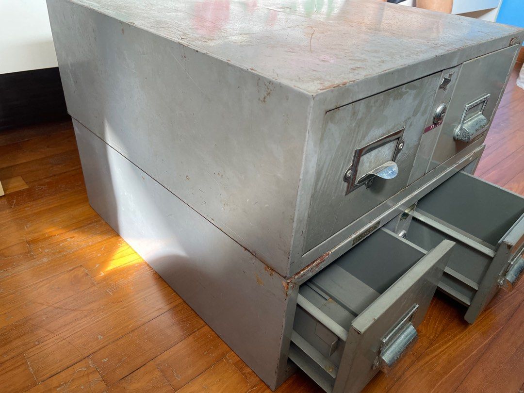 Antique library card storage Furniture & Home Living