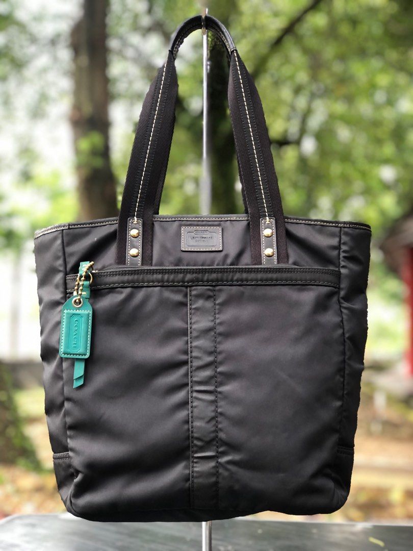 Authentic Coach Large Hampton Nylon Tote bag Women s Fashion