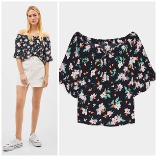 Bershka Floral Blouse