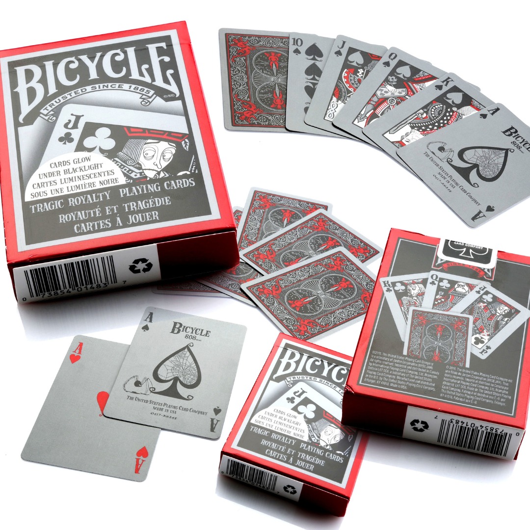 Bicycle Poker Tragic Royalty Playing Cards (Glows under Blacklight