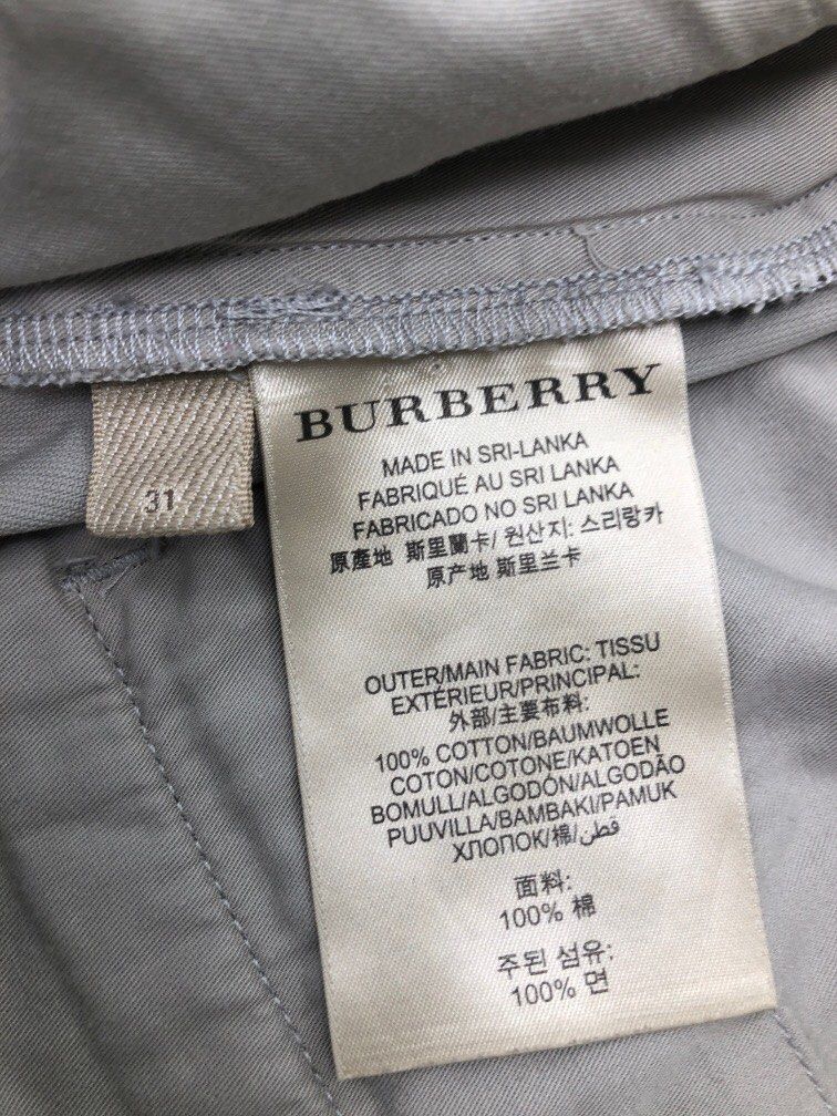 Burberry shorts hotsell silver