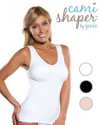 Cami Shaper by Genie 3 in 1 Garment with Removable Pads Look