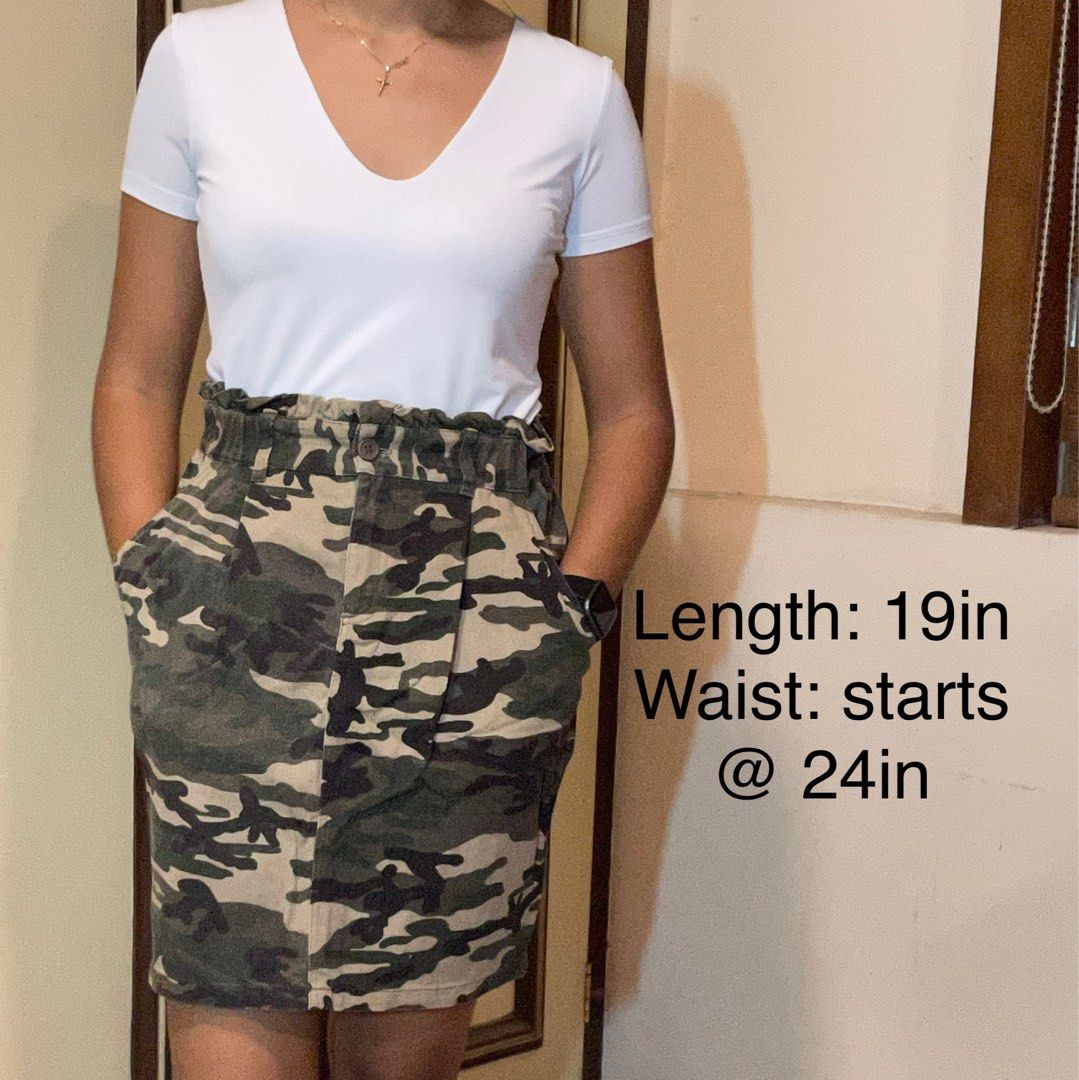 Camo sale paperbag skirt