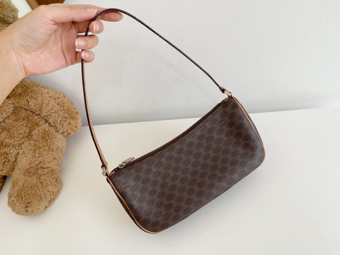 Celine Vintage Macadam Shoulder Bag Luxury Bags Wallets on