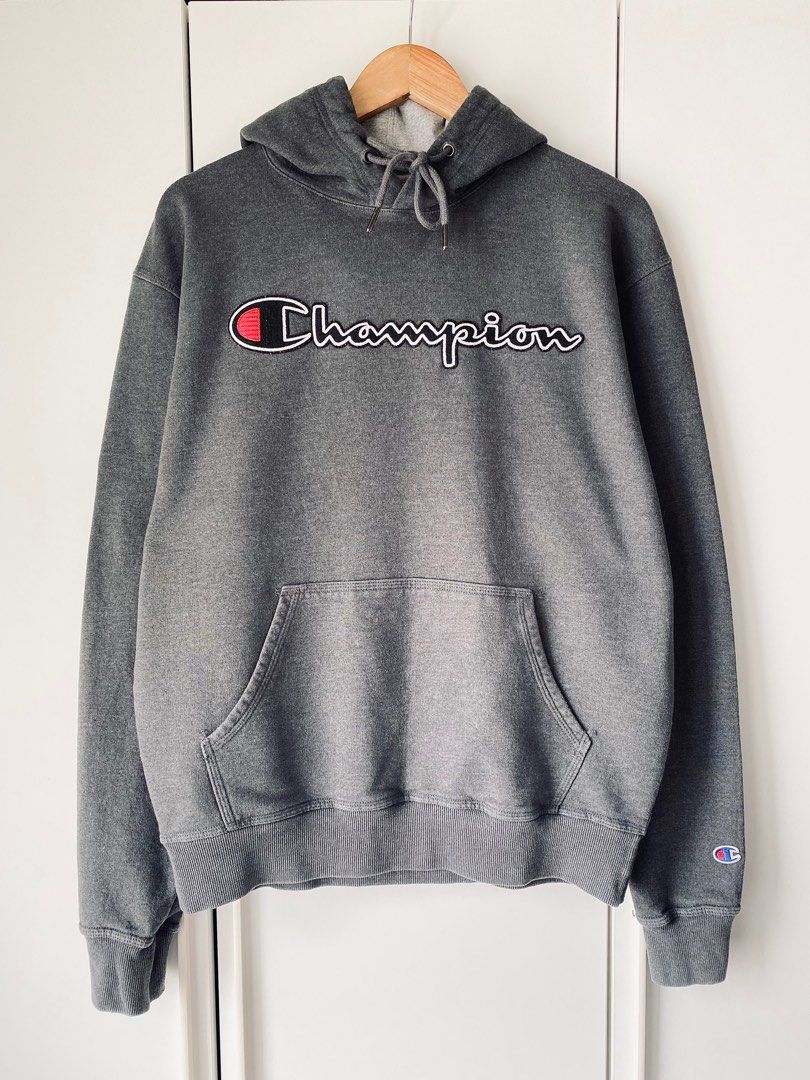 Champion dark top grey hoodie