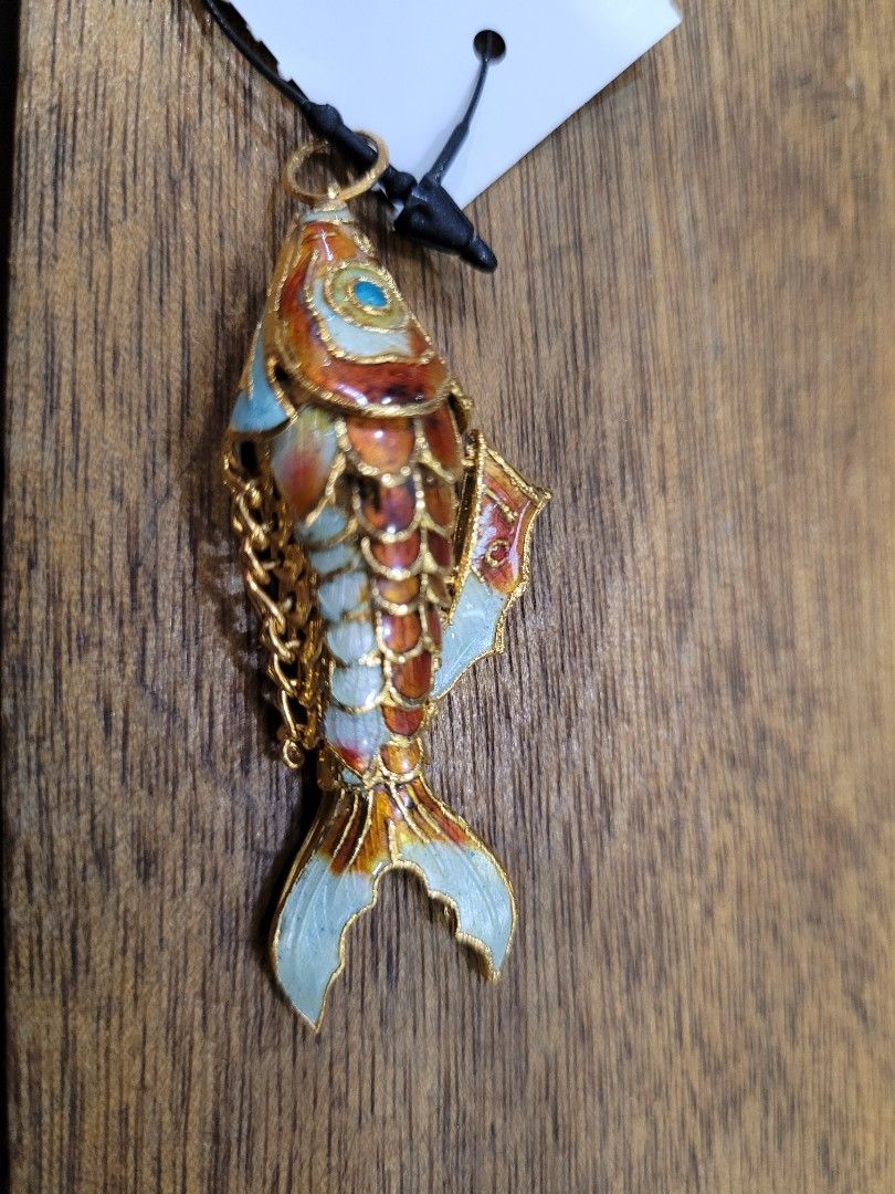 Cloisonne fish charm hot sale