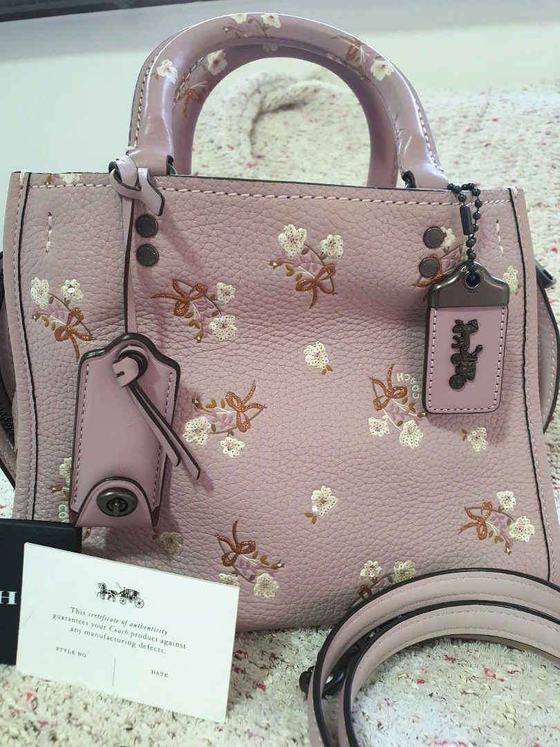 Rogue tote with sales floral bow print interior