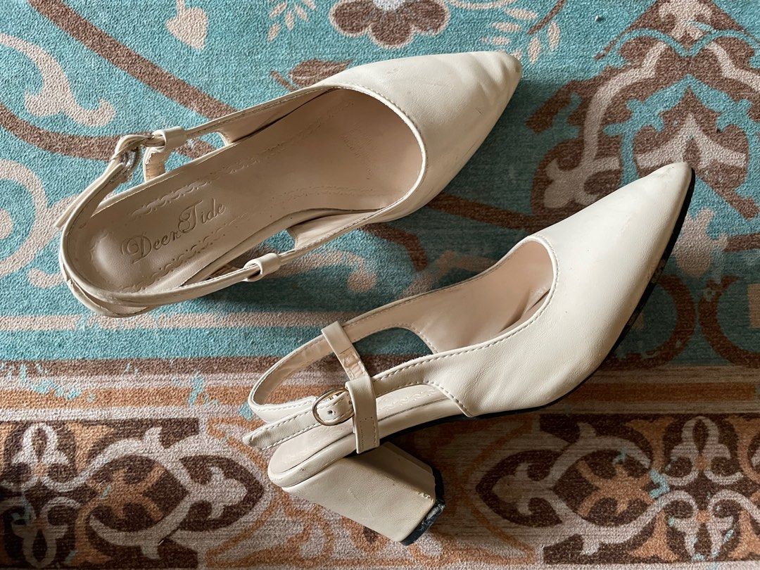 Cream high heels, Women's Fashion, Footwear, Heels on Carousell
