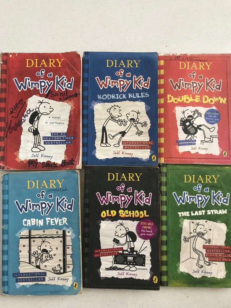 Dairy of a Wimpy Kid Series - A set of 6 books, Hobbies & Toys, Books ...