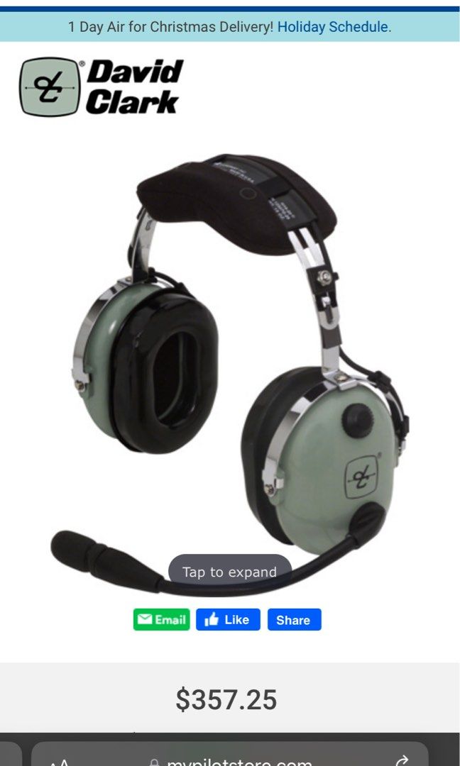 David Clark Aviation Headset for Pilots, Audio, Headphones & Headsets