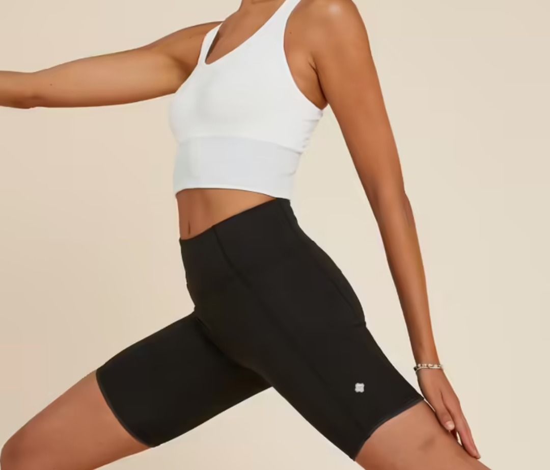 Decathlon yoga shorts women black