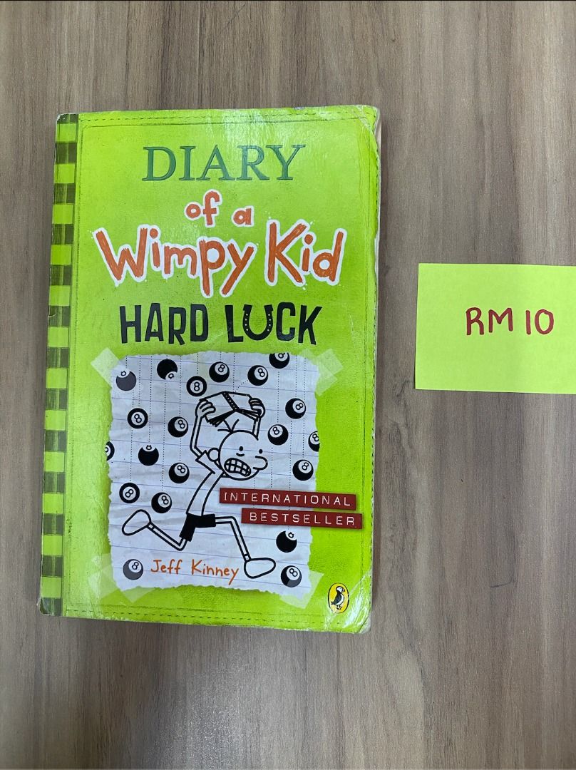 Diary Of A Wimpy Kid (HARD LUCK) hard book cover, Hobbies & Toys