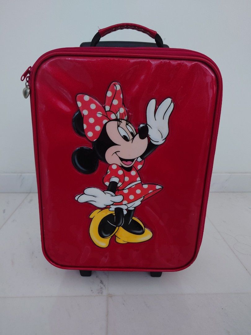 Disney Minnie Mouse Luggage, Hobbies & Toys, Travel, Travel Essentials & Accessories on Carousell