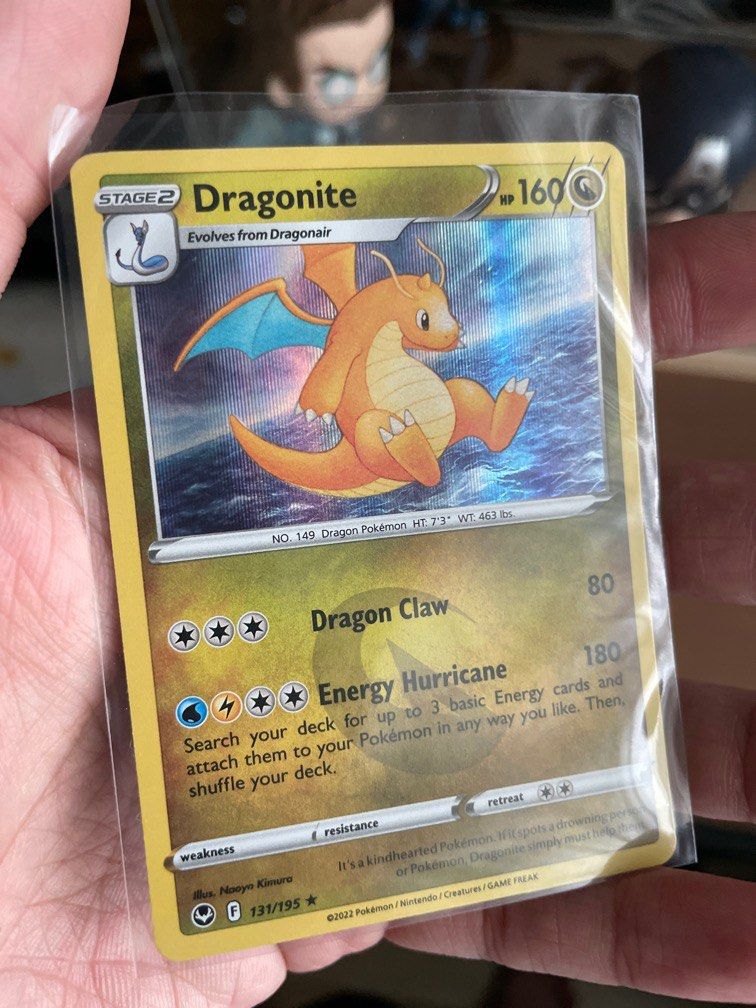 Dragonite holo, Hobbies & Toys, Toys & Games on Carousell