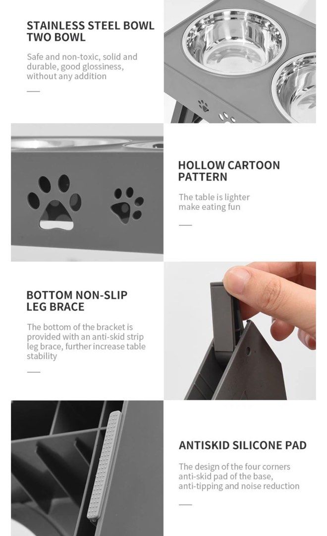 els pet Elevated Dog Bowl in black, Pet Supplies, Homes & Other Pet