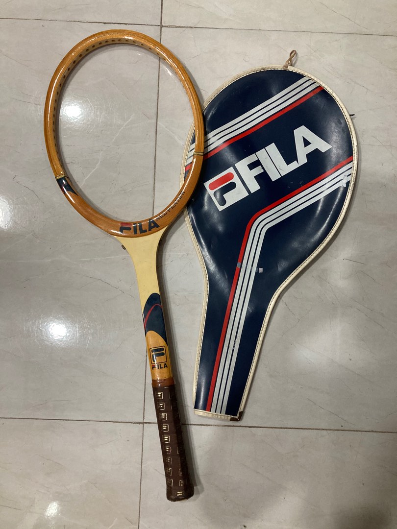 FILA Vintage Wood Tennis Racquet Racket, Sports Equipment, Sports