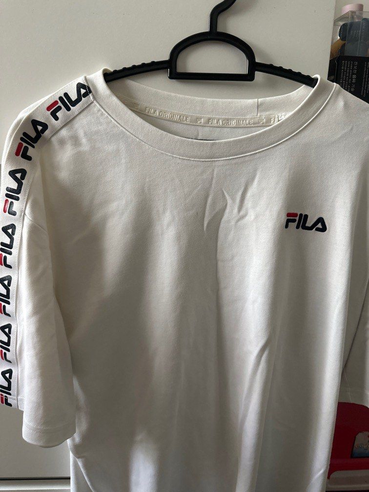 White on sale fila shirt