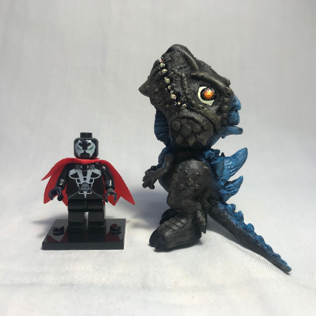 Godzilla Mini Figure Special Custom Snap Squad Jurassic World Godzila Dinosaurus Mattel, Toys