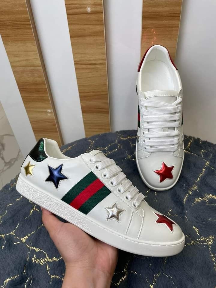 GUCCI ACE STAR WEB SNEAKER SIZE 37 37.5 Luxury Sneakers