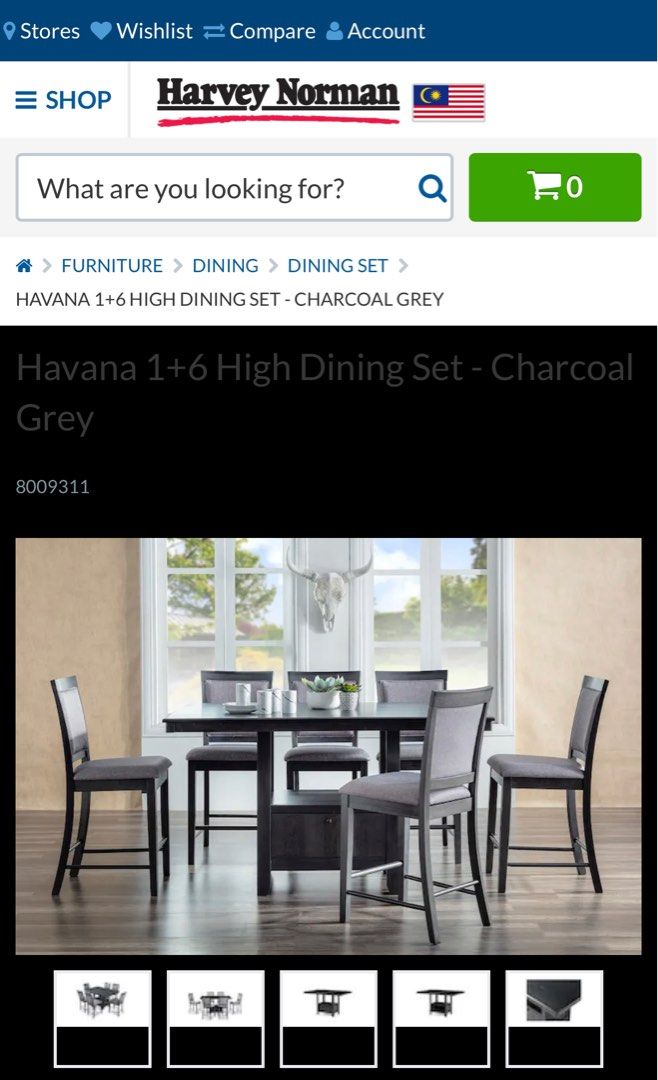 Harvey Norman Havana 1+6 Dining Set, Furniture & Home Living, Furniture