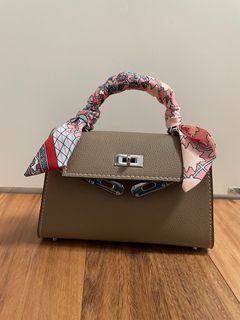 Hermes Mini Kelly Style bag w/ twilly - no logo