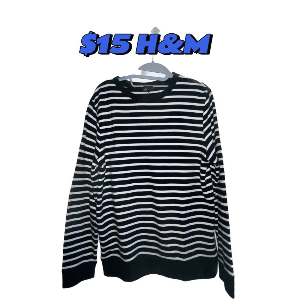 H and m top striped sweater