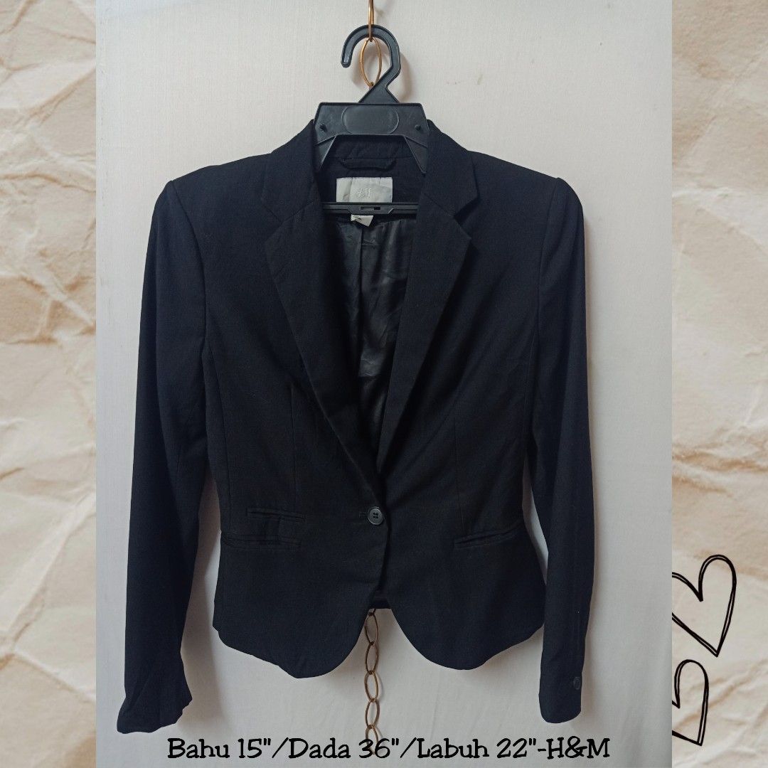 H M LADIES BLAZER BLACK FORMAL Women s Fashion Coats Jackets
