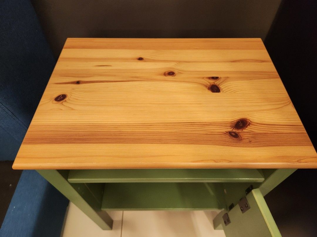 Ikea Bedside Table, Green, Furniture & Home Living, Furniture, Tables