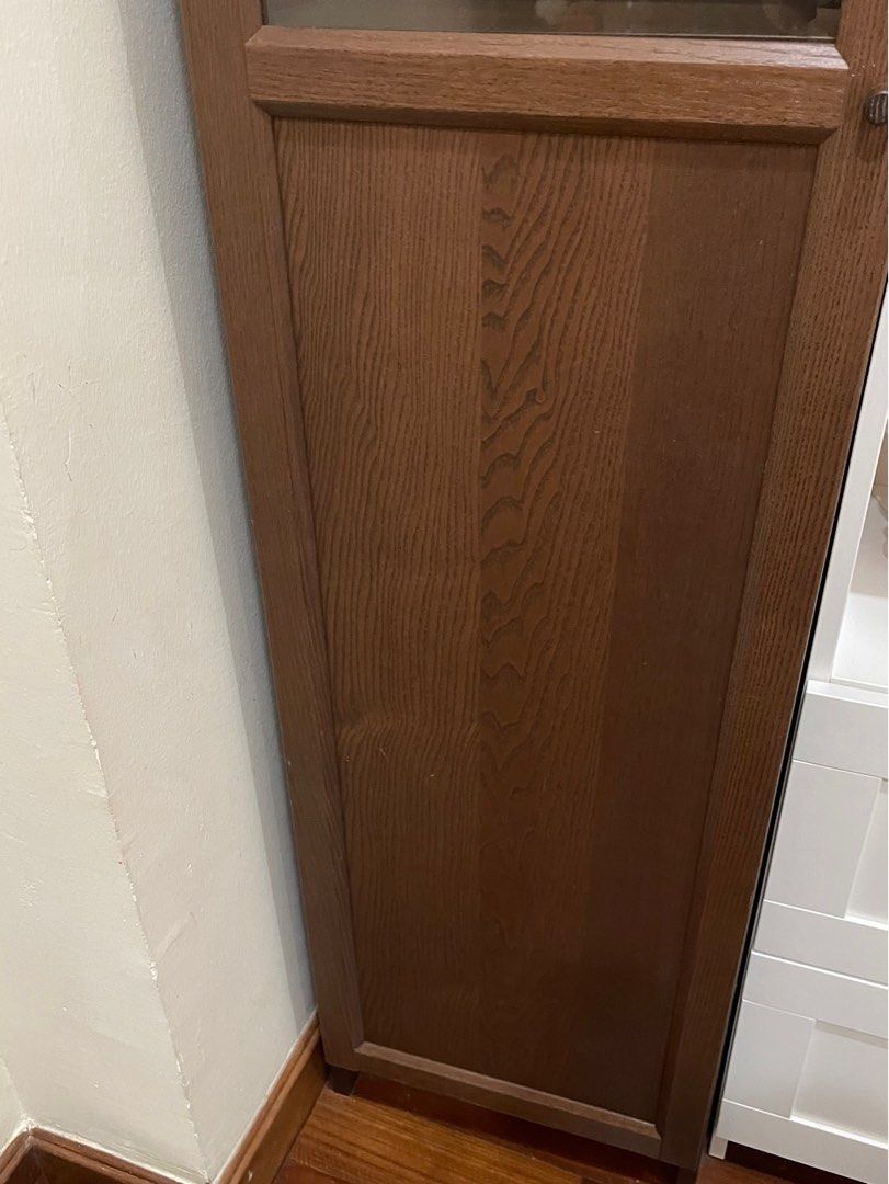 IKEA BILLY / OXBERG Bookshelf Bookcase with Glass Door (Dark Brown / Black Oak