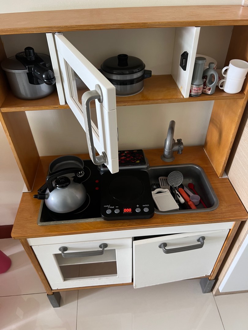 IKEA children kitchen with cooking toys, Babies & Kids, Baby Nursery