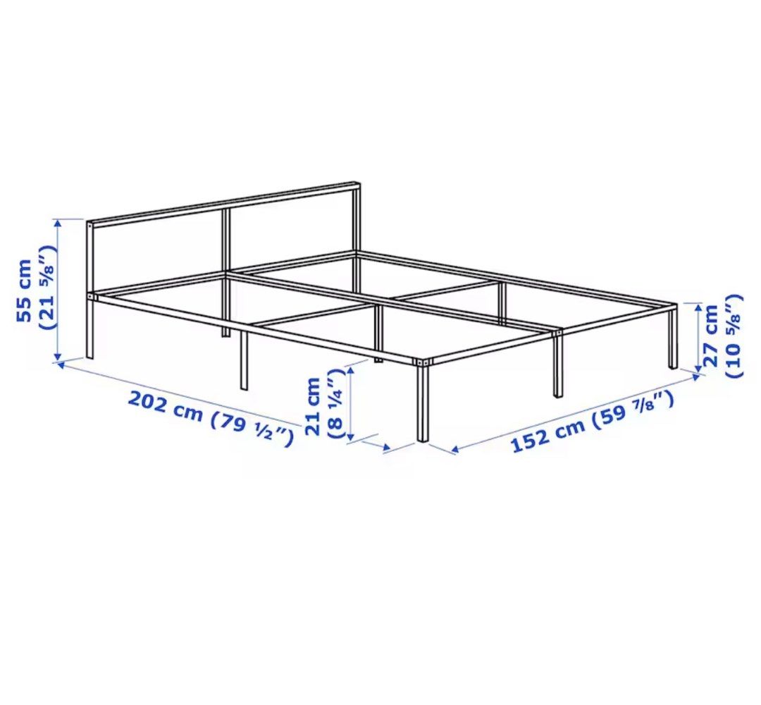 IKEA Grimsbu Queen bed Frame + Slate, Furniture & Home Living