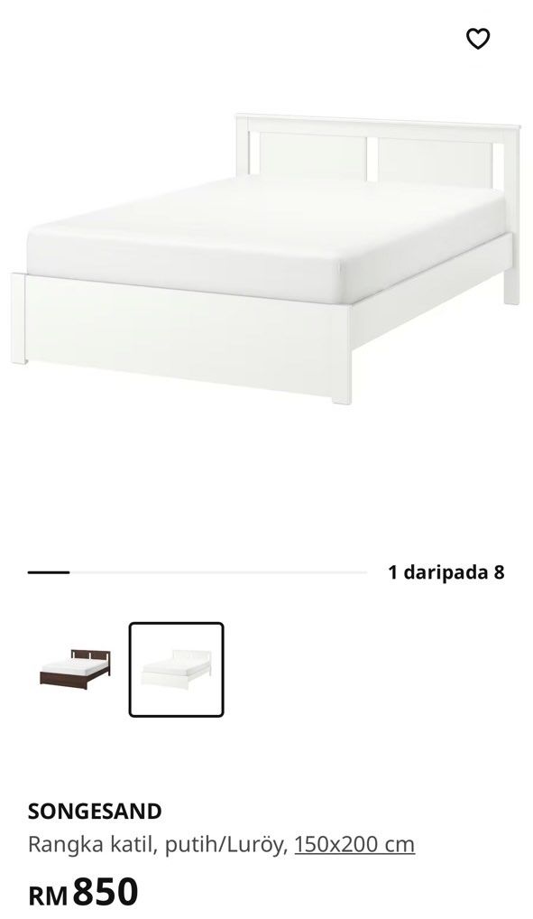 Ikea Queen Bedframe Only, Furniture & Home Living, Furniture, Bed