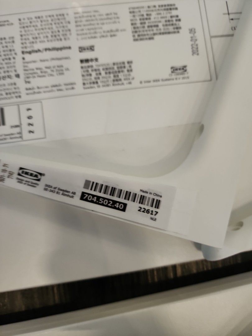 Ikea shelf Burhult white color (3pcs with bracket), Furniture & Home