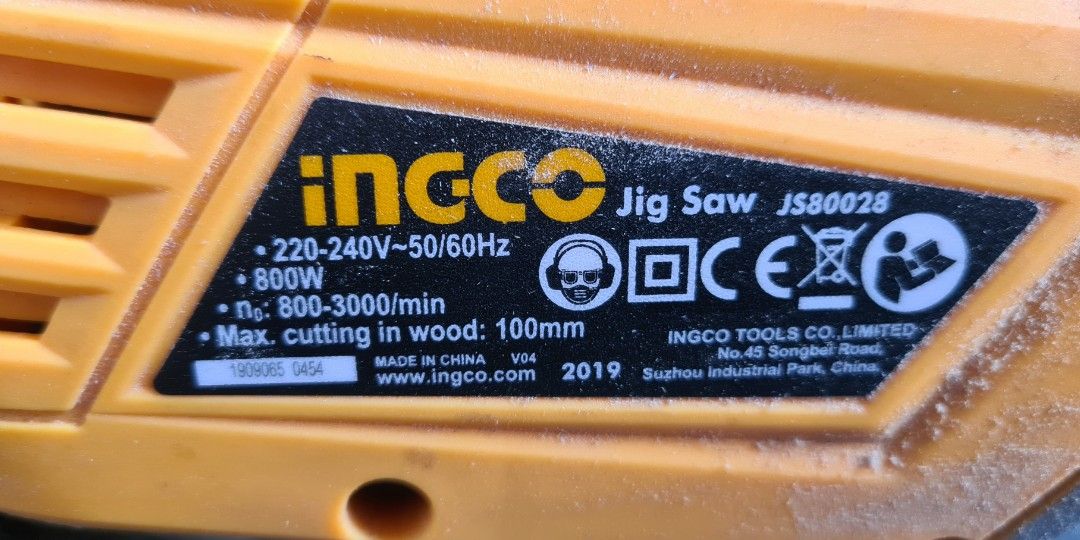 Ingco jigsaw 800w woodworking DIY, Furniture & Home Living, Home ...