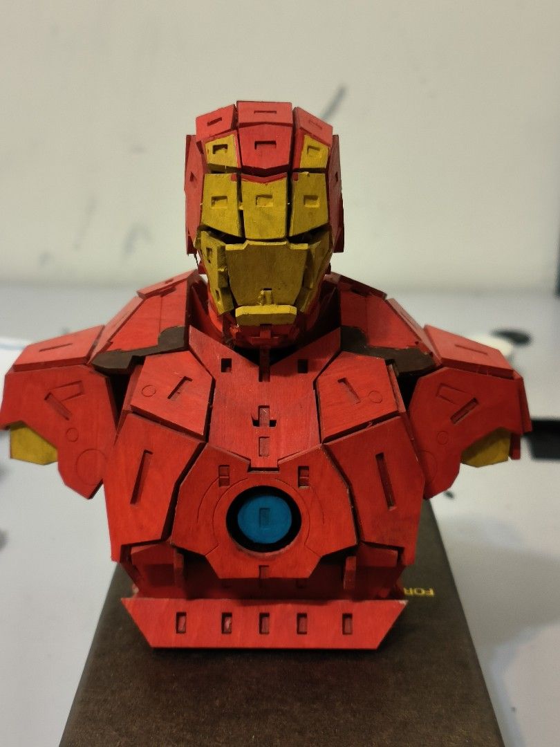Iron Man Wood Puzzle Figurine, Hobbies & Toys, Collectibles & Memorabilia,  Fan Merchandise On Carousell