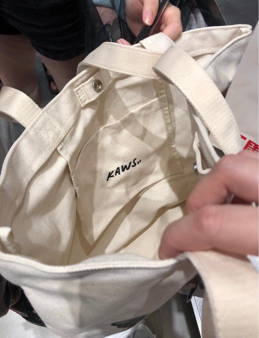 KAWS x Uniqlo Holiday Tote Bag Natural
